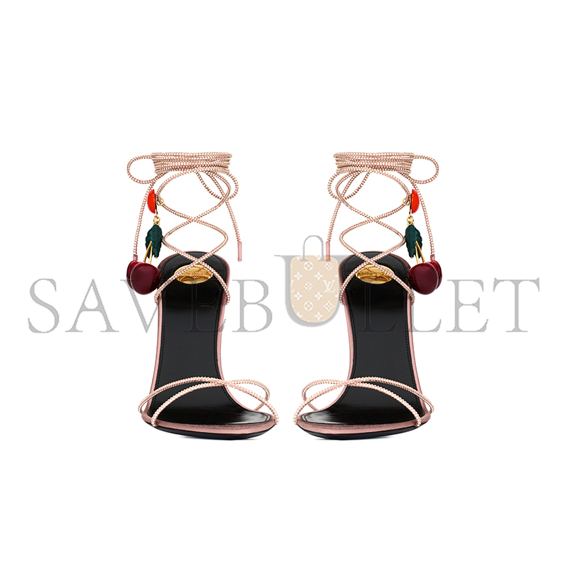 YSL MON CHÉRI SANDALS IN SUEDE AND RHINESTONES 863530AAF555787